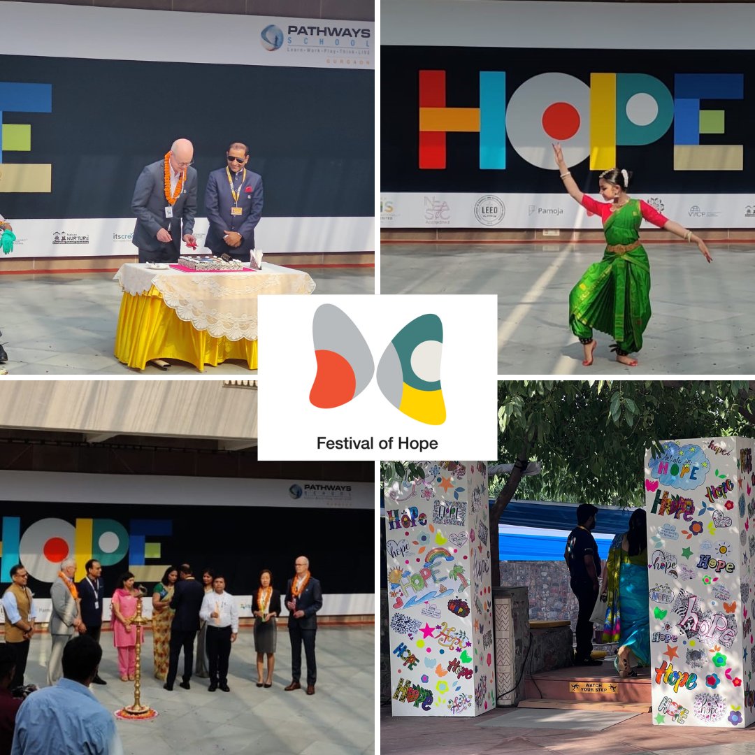 Festival of Hope India begins! Students come together for the first festival at Pathways School Gurgaon to celebrate #FestivalOfHope. 

Join us on this journey and learn more: bit.ly/3YNUl2C