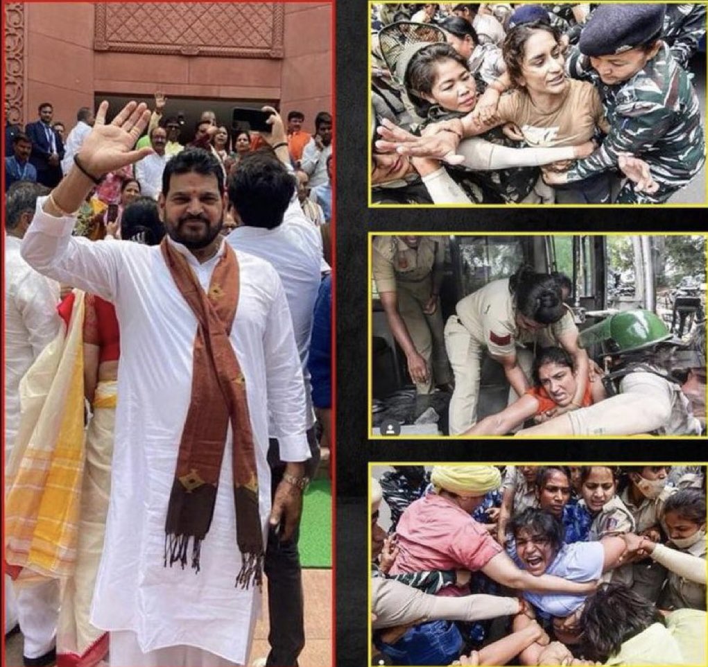 🙏 देख रहे हो विनोद लोकतंत्र कैसे मजबूत है??
अपराधी संसद में और देश की बेटियां सड़क पे
अच्छे दिन की शुरुवात है।
जय भीम साथियों।