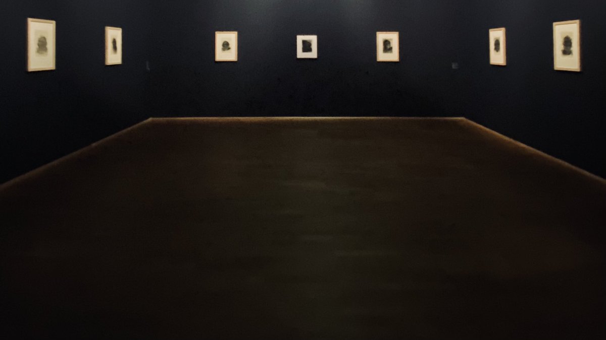 InesHandler's tweet image. A room full of monkey portrait drawings by Rosemarie Trockel. #museumMMK #animalsinart #museumofmodernart