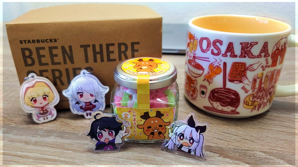 got a souvenir from my brother in the mail today!! I never had konpeito (*＾ω＾) 🌟 and ALSO got the cute new merch from @RayRabenstein today too!! 💖
