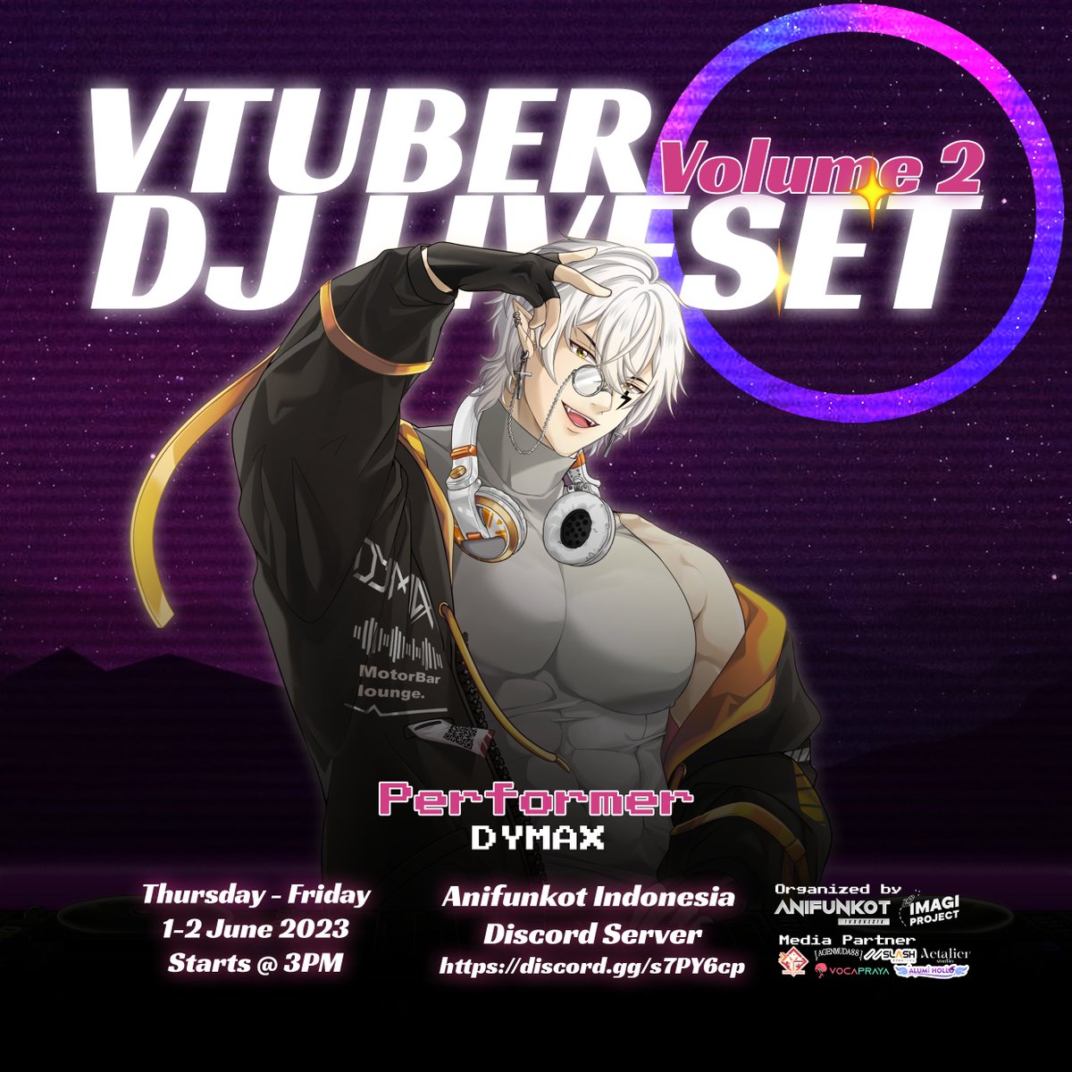 DYMAX akan hadir di VTuber DJ Liveset Volume 2 pada tanggal 1 Juni 2023. See you there!

discord : discord.gg/s7PY6cp

PS: my set gradually get harder and harder
#DYMAX #Vtuber #VtuberID #VTuberUprising