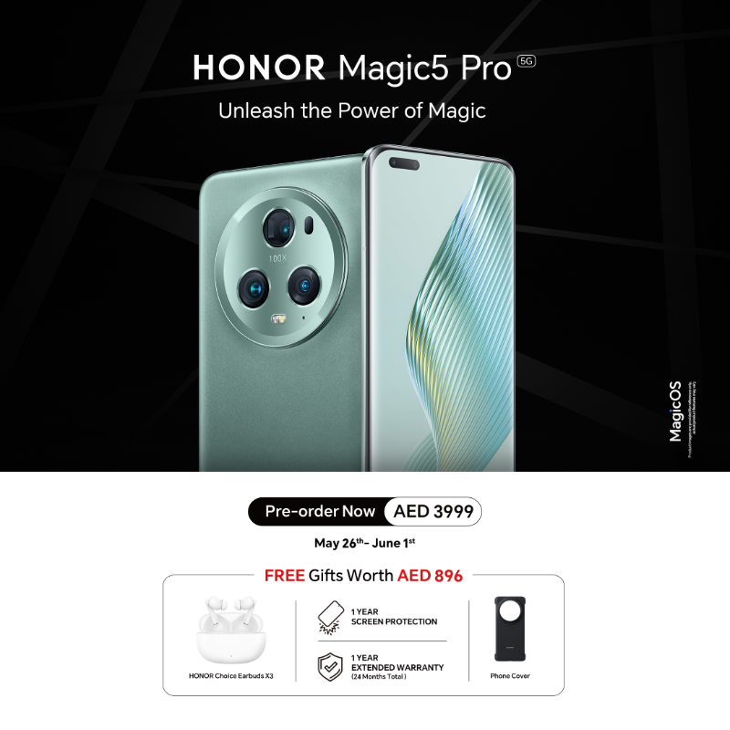 Honorarabia's tweet photo. Hurry Up & unlock the ultimate photography experience with #HONORMagic5Pro’s millisecond falcon capture. ✨
Pre-order now for AED 3999 & get FREE gifts worth AED 896.
Offer is available till June 1st.
Don't miss out!
#UnleashThePowerOfMagic #FalconCapture #MagicMomentsAE
