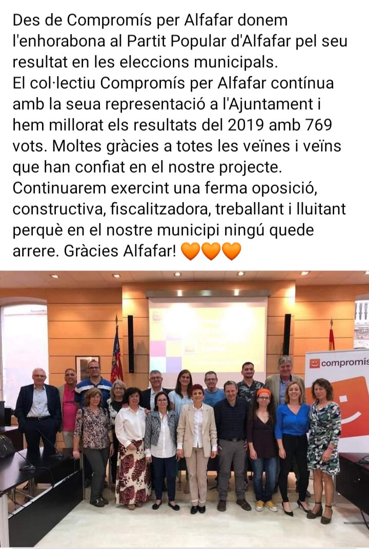 compromisalfafa's tweet photo. #Alfafar, la nostra prioritat
#SomMoltDePoble 
#AlfafarAmbAmalia https://t.co/vlUGbPJ8La