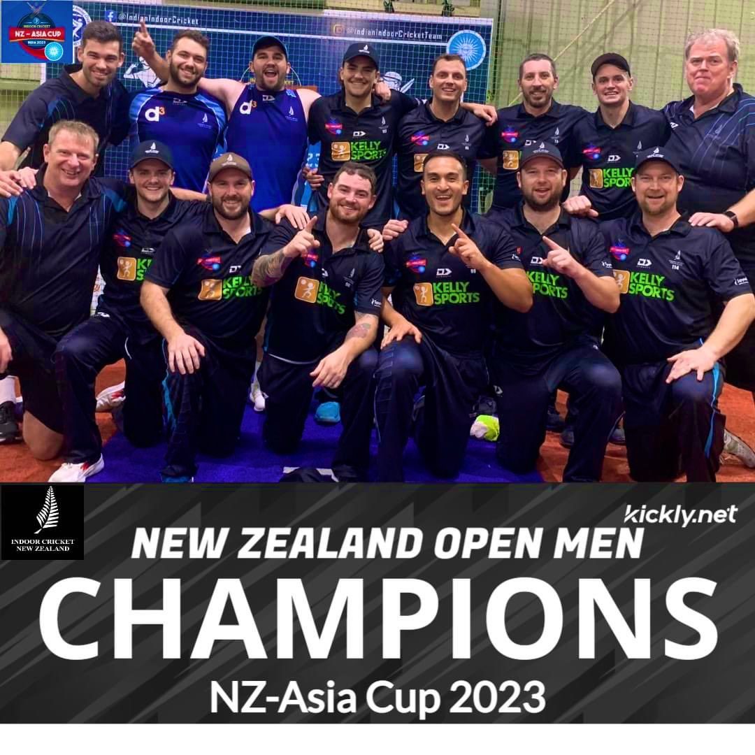 NZ-Asia Indoor Cricket Cup 2023 

<a href="/indoorcricNZ/">Indoor Cricket New Zealand</a> Men were crowned champions after a 80-61 win over the UAE in the final 

<a href="/EmiratesCricket/">UAE Cricket Official</a> <a href="/BLACKCAPS/">BLACKCAPS</a> <a href="/WICFcricket/">World Indoor Cricket</a> <a href="/IndianIndoorCri/">IndianIndoorCricketF</a> 

#Cricket #CricketTwitter #cricketnews #indoorcricket #cricketfans #cricketfever #cricketfans