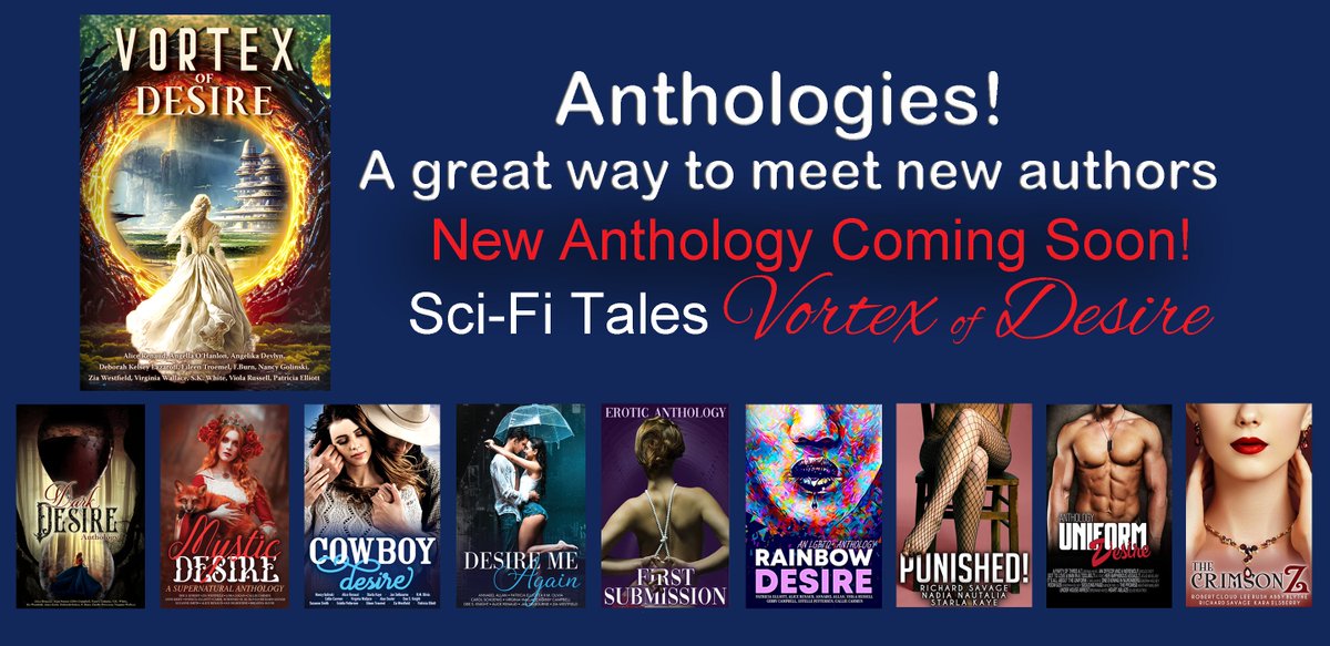 #romance New anthology
Vortex of Desire
amzn.to/41ro29P
Dark amzn.to/3ATp0jl
Rainbow amzn.to/3ATp0jl
Cowboy amzn.to/2LmdUhD
Mystic amzn.to/322Ziq3
more @bvsbooks
amzn.to/2SpNnSk
#Romancereaders #readingcommunity #amreadingromance