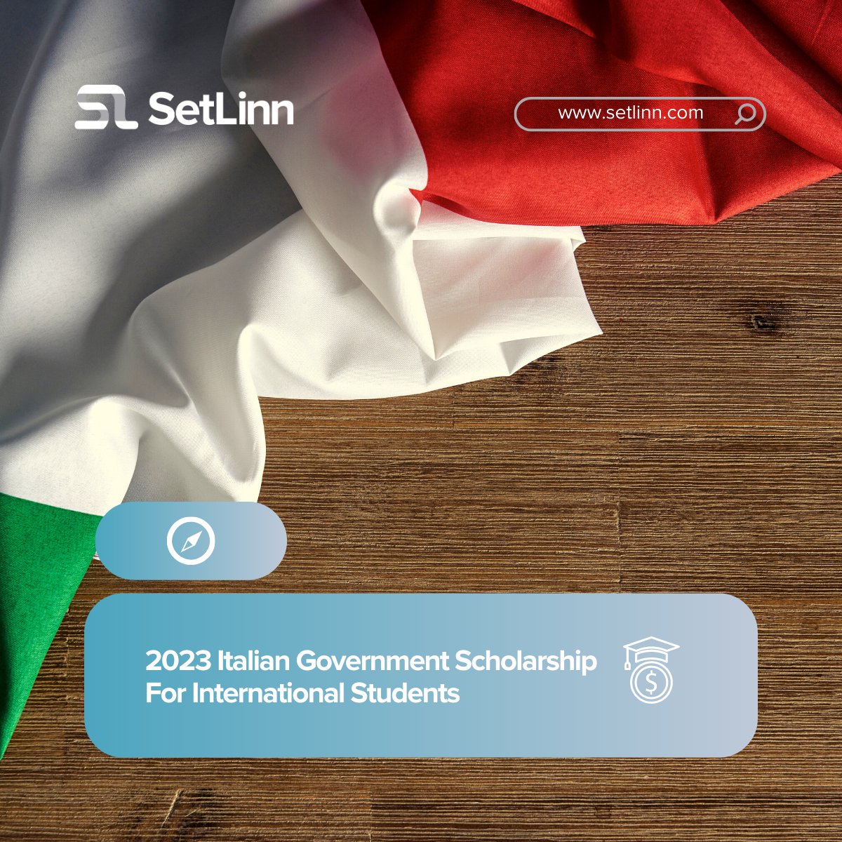 SetlinnOfficial's tweet photo. 2023 Italian Government Scholarship For International Students

Host Country: Italy
Category: Postgraduate Scholarships
Eligible Countries: All Countries
Reward: Full Scholarship | 900 Euro Monthly Allowance | Health Insurance
Deadline: June 9, 2023

https://t.co/88jYf6NDQR https://t.co/j2YcUK2fM9
