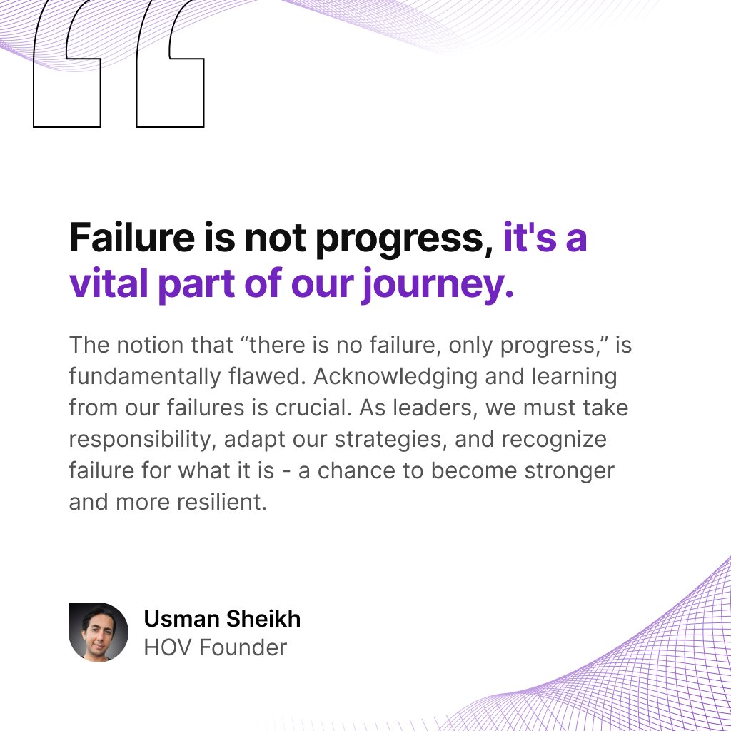 💪 Failure may be tough to swallow, but part of your journey to success! Use it as a chance to reflect, adjust your strategy, and keep pushing forward. 🚀 You've got this!

#learnfromfailure #takeaction #embracingfailure #growthmindset #HOVFounder
