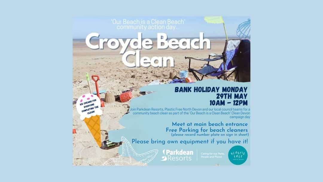 Today, the Clean Devon partnership will come together for an action day to raise awareness about the impact of littering on our coastlines.

We're encouraging everyone to come and participate in a beach clean from 10am at Croyde Beach. #LeaveOnlyFootprints  

See you there! 💚