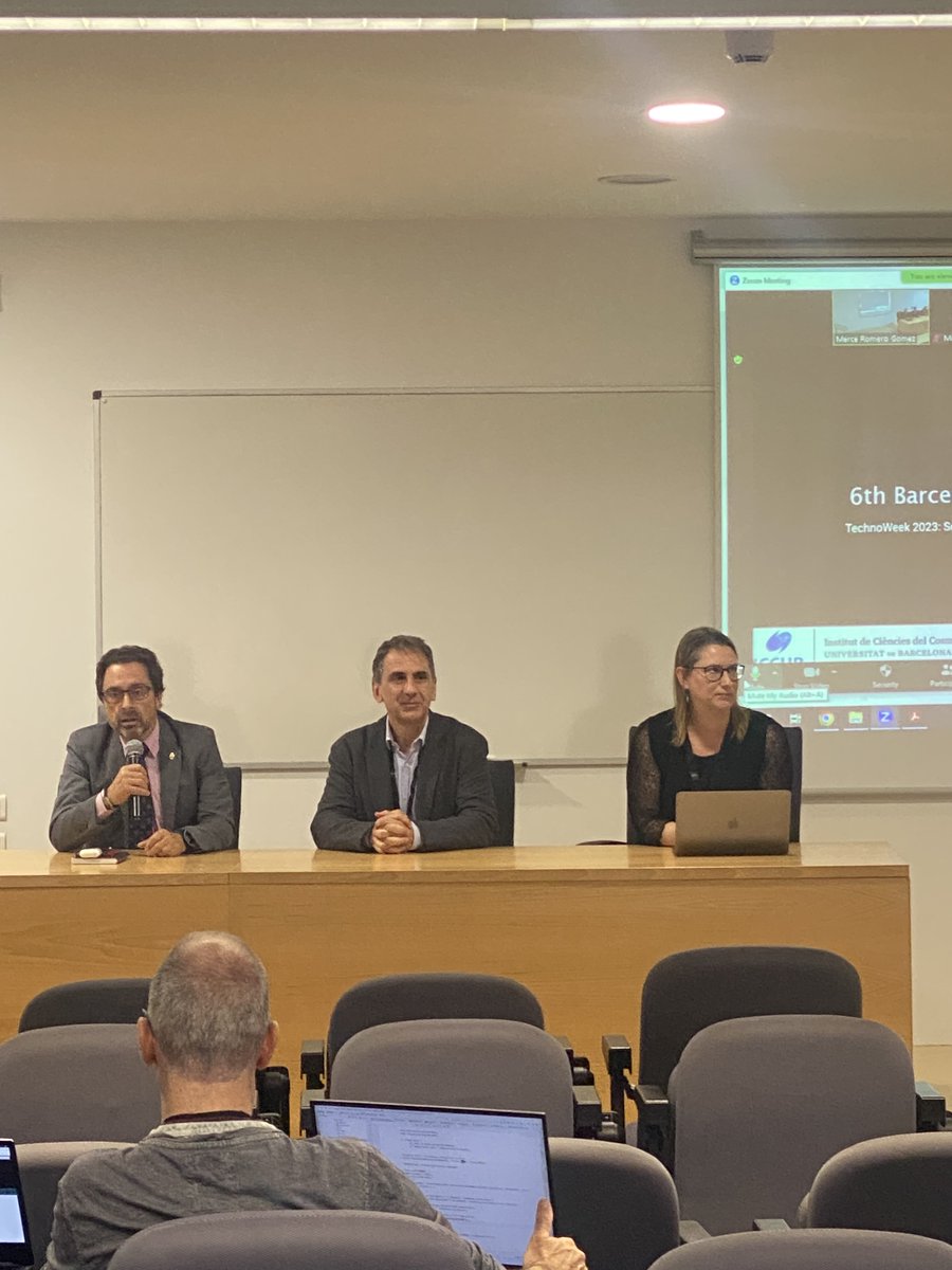 ICC_UB's tweet photo. The kick-off of the 6th Barcelona #TechnoWeek has been a success!
The @RectorUB opened the event, which will provide participants with insight on Scientific Computing in the Cloud from the main providers☁️
Let's go!👏
@Telefonica @GoogleES @awscloud @OCREproject @MicrosoftES https://t.co/quQUnAELl3