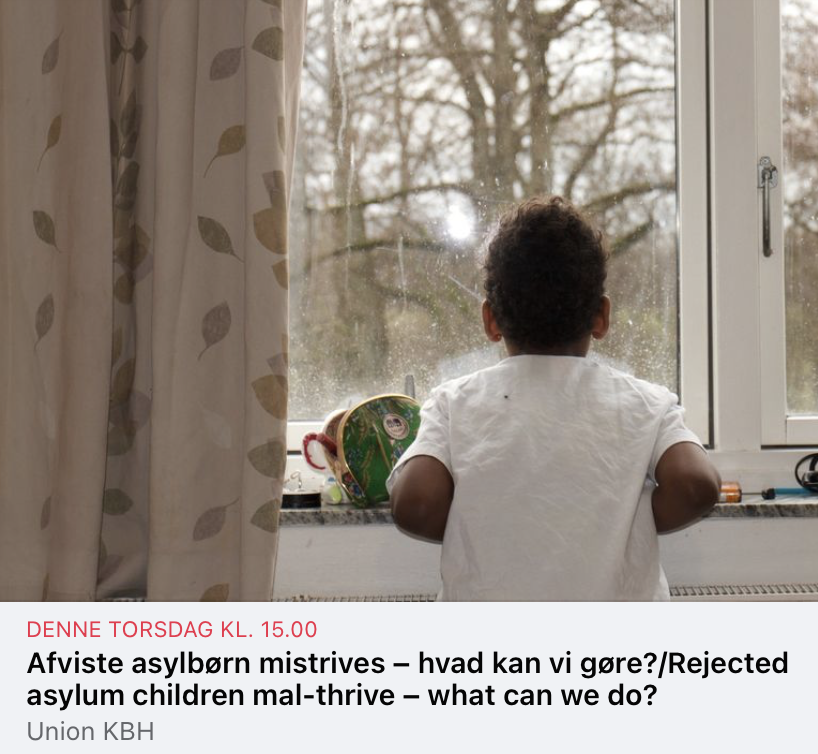 📢 On Thurs, we will together with 4 other organizations and rejected asylum-seeking families discuss how to create better conditions and future prospects for rejected children in Denmark. The meeting takes place at #Union on June 1, 3-5 pm ❣️ More info👉fb.me/e/2EExsriRl
