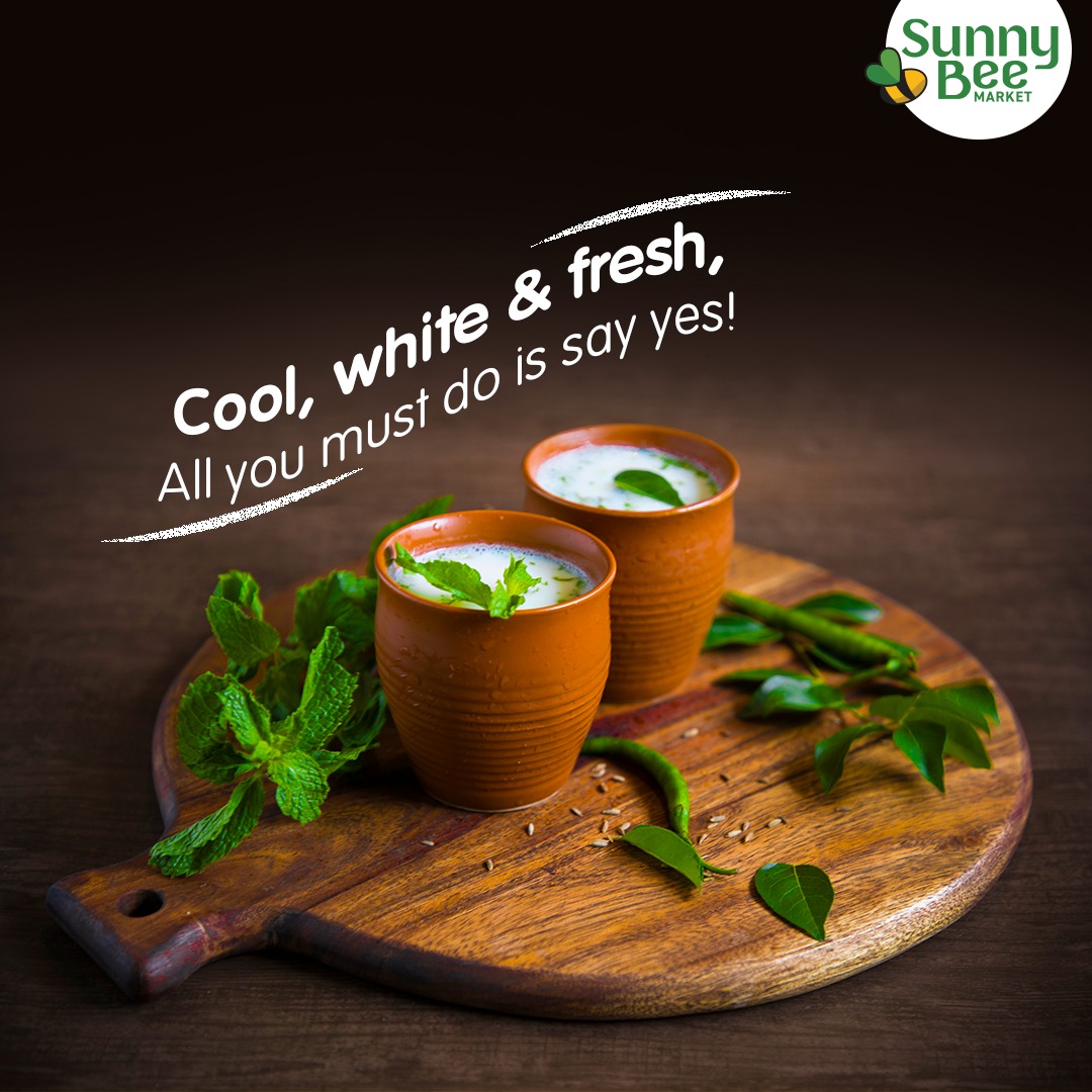 Who dares to say no to this refreshing drink? No one!
Buttermilk hydrates the body and increases immunity, which makes it the best go-to drink for summer. Visit the store Today!
 #SunnyBeeMarket #RedefiningRetail #GroceryShopping #ChennaiRetail #Chennai #Buttermilk