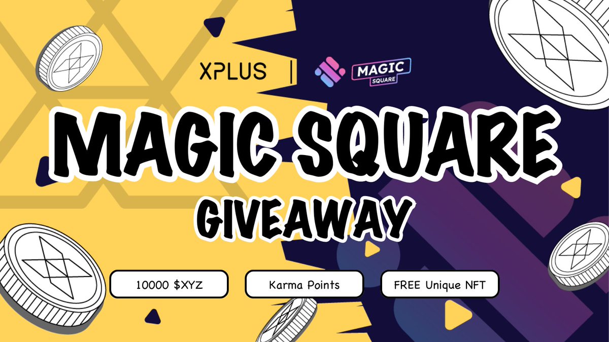 🎯X-Drop is launching on <a href="/MagicSquareio/">Magic Square</a> Celebration #Giveaway  

🔥10000 $XYZ from #XPLUS 
🤑Karma Points on Magic Store &amp; FREE unique NFT for Each Vote  

👉Join: dapp.xplus.com/meteor/detail/… 
❤️‍🔥Like &amp; RT &amp; 3Tags 
🔗Follow <a href="/xplusio/">OpenWin</a> &amp; <a href="/MagicSquareio/">Magic Square</a> 
🚀Earn now on #Xdrop