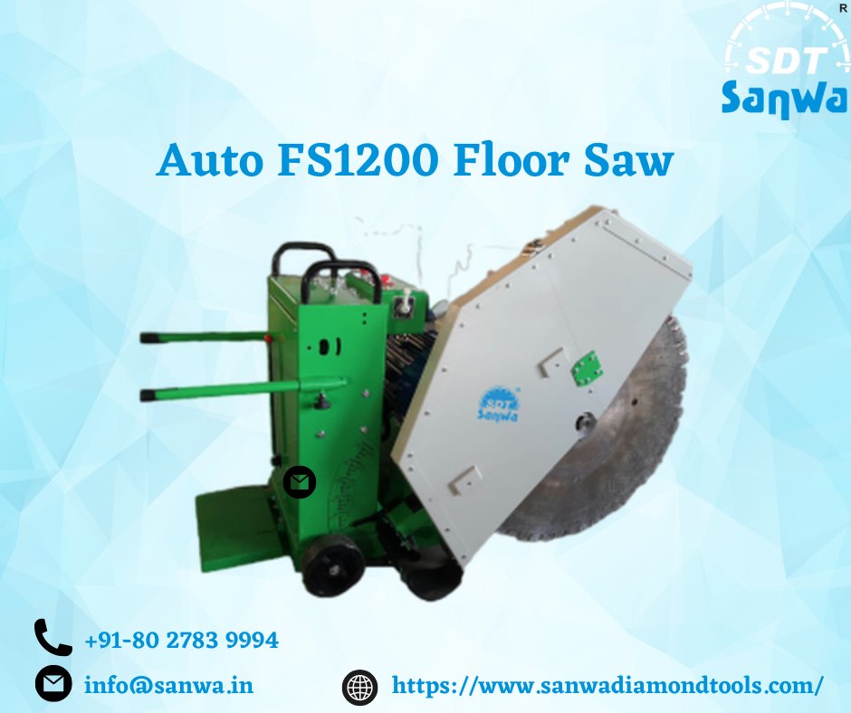 Introducing the auto FS1200 floor saw, the ultimate tool for precise and efficient cutting. 
💪✂️ #Floorsaw #constructiontools #concretecutter #heavyduty #constructionequipment #manufacturer #autofs1200floorsaw #madeinindia #diamondtoolsmanufacturer #sanwadiamondtools