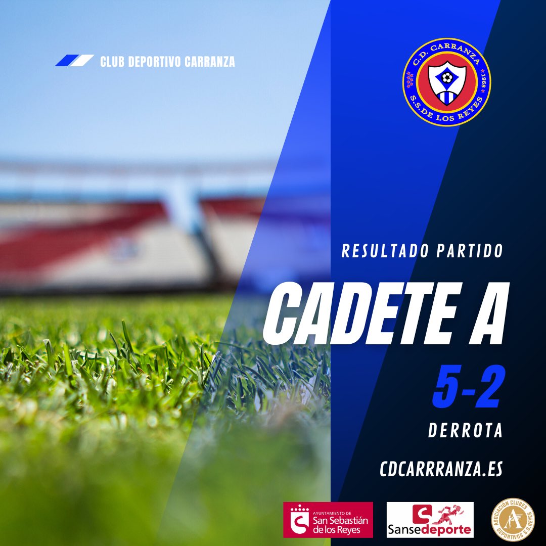 🔵⚪🔵⚪🔵⚪🔵
RESULTADO PARTIDO:
CADETE A

RIVAL
 <a href="/CDMirafloresdlS/">C.D. MIRAFLORES DE LA SIERRA</a> 

RESULTADO:
5-2   ❌

GOLES:
Perez ⚽️
Valencia ⚽️

#crecemoscontigo💙 
🔵⚪🔵⚪🔵⚪🔵
