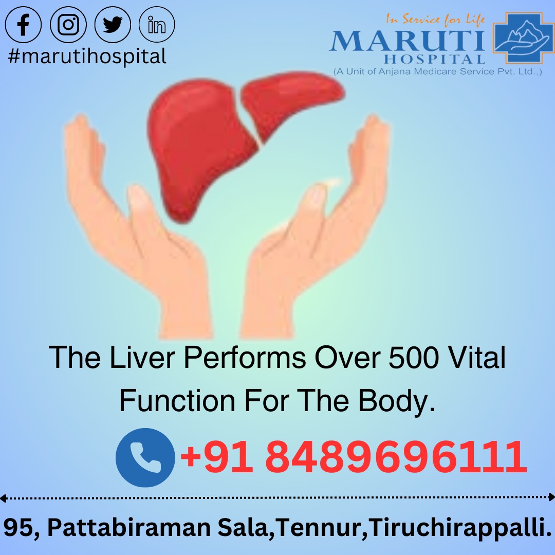 The Liver is Life, Keep it Alive!

For appointments, Give a call us on 8489696111.

#marutihospital #diabetes #checkup #checkuptime #health #healthylifestyle #staystrong #goodness #cure #consultation #Package #healthcare #Healthcheckup #liver #livertransplant #liverfunction