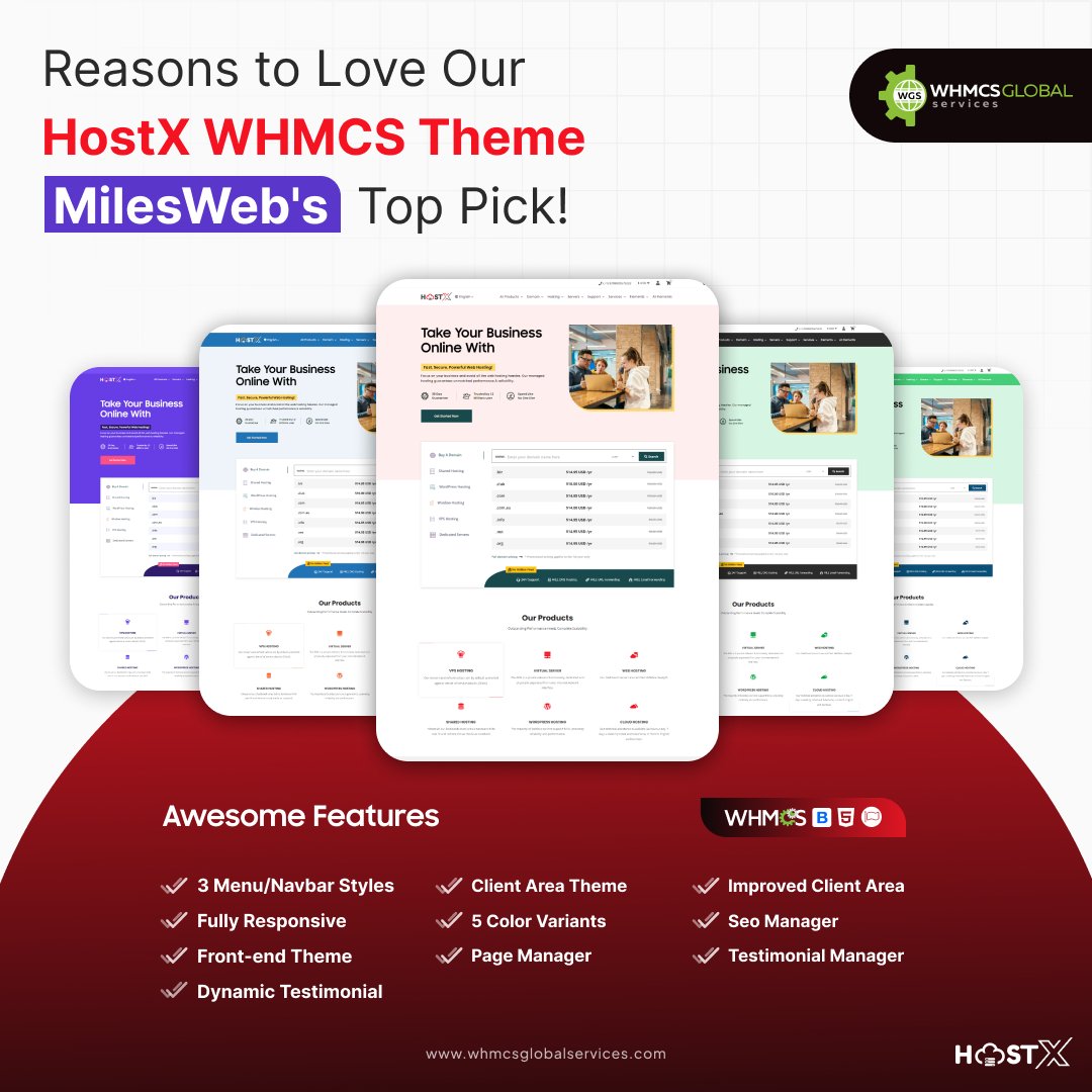 Infowgs's tweet photo. 📷 Have you seen HostX WHMCS Theme yet?
It's a @MilesWeb top pick for their web hosting theme blog!
So what are you waiting for?
Get it now: https://t.co/utNSkOlvQM
#webtheme #onlinepresence #whmcsglobalservices #wsdhs #team #experience #coding https://t.co/JVJL7LGt28