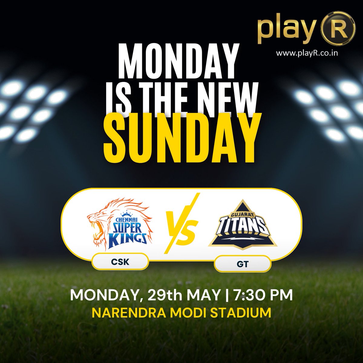 playR_vip's tweet image. Rain may have delayed the IPL finals, but Monday shines as the new SUNday ☀️!

#IPL2023Finals
#IPLFinals
#MondaySUNday
#CricketMagic #IPLChampionship #CricketFever #RoadToGlory #ChampionsAtPlay #IPLThrills #FinalsShowdown #IPL2023
#CricketCarnival #BattleForGlory #LOVEplayR