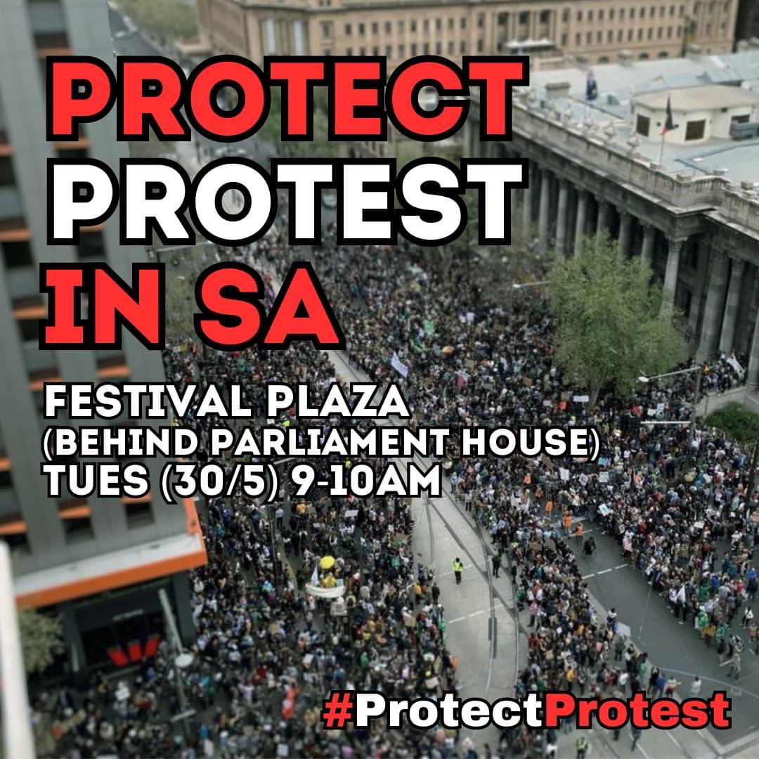 The NTEU will be out tomorrow to protect South Australia’s right to protest by calling for new protest laws to be halted.
 
Join us at Festival Plaza tomorrow at 9am to make a stand against these laws. fb.me/e/3EMhYAjfR

#ProtectProtest