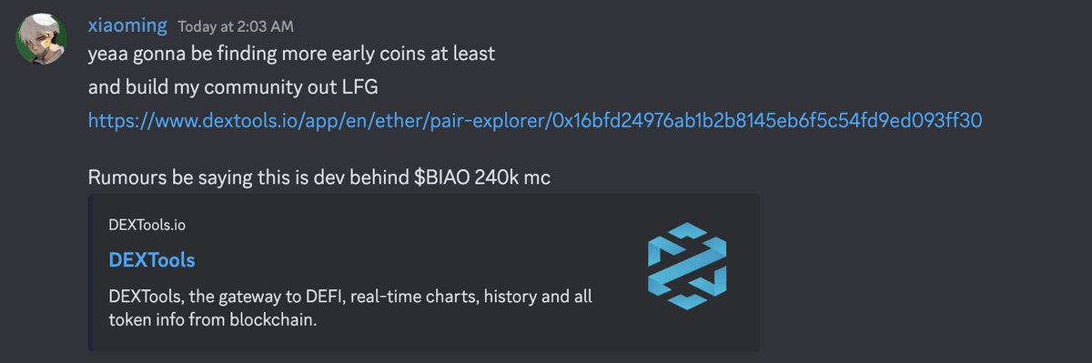 degen meta is fun and surprising sometimes, members of <a href="/eCalmAlpha/">Calm Alpha</a> wrote off our "investments" [lol, investments] for $COROLLA after entering prematurely two weeks ago, now to wake up to a 10x after rumors of $BIAO dev being involved + we caught $GME pump on the same rumor🙏.