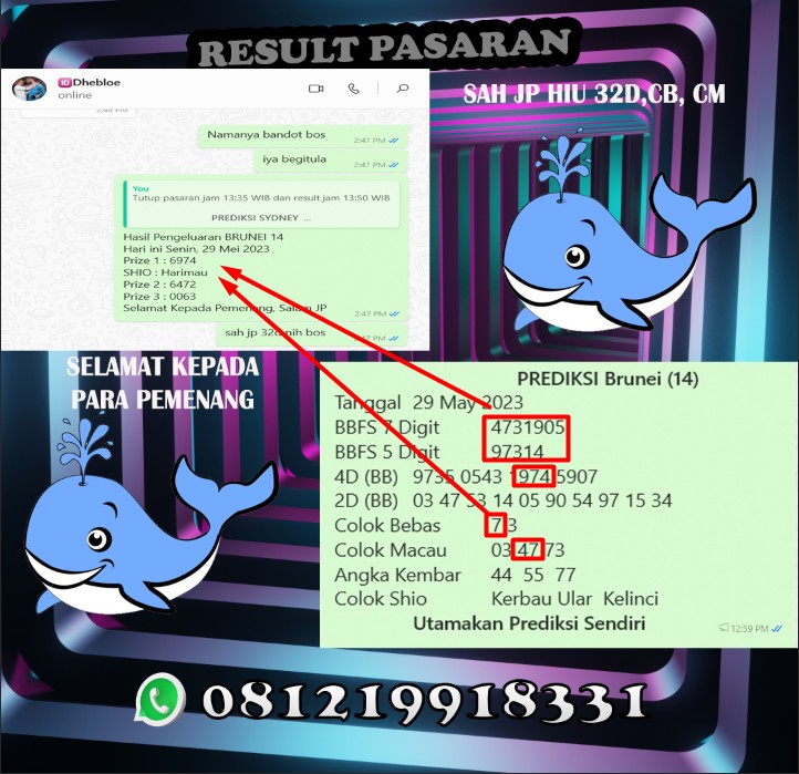 HokiJenaka's tweet image. 📌 RESULT BRUNEI 14 📌
29 MEI 2023
. 
ANGKA PREDIKSI GRATIS LANGSUNG KE WA JENAKA BOSKU
. 
informasi result &amp;amp; prediksi lainnya langsung Wa wa.me/+6281219918331
#togelonline #resultonline #prediksionline #togelbrunei14