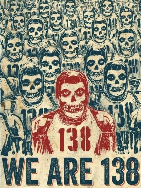 We are 138, We are 138, We are 138
We are 138, We are 138, We are 138
We are 138, We are 138
In the eyes of tiger

Do you think we're robot clean
Does this face look almost mean
Is it time to be an android not a man

#punk #punkrock #misfits #weare138 #history #punkrockhistory