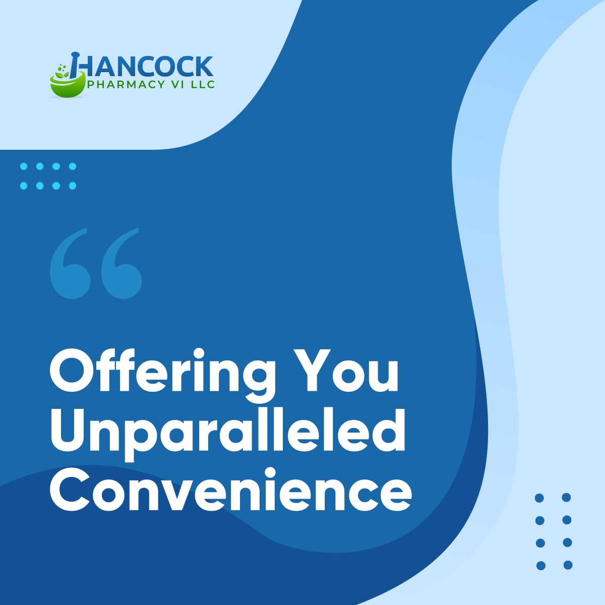 At HANCOCK PHARMACY VI LLC, we understand that it's not always easy to find time to pick up your prescriptions. With our aim to offer you outstanding convenience, we offer free delivery and pick-up to your homes or facilities! 

Call us today!

#PharmacyServices #AnsoniaCT