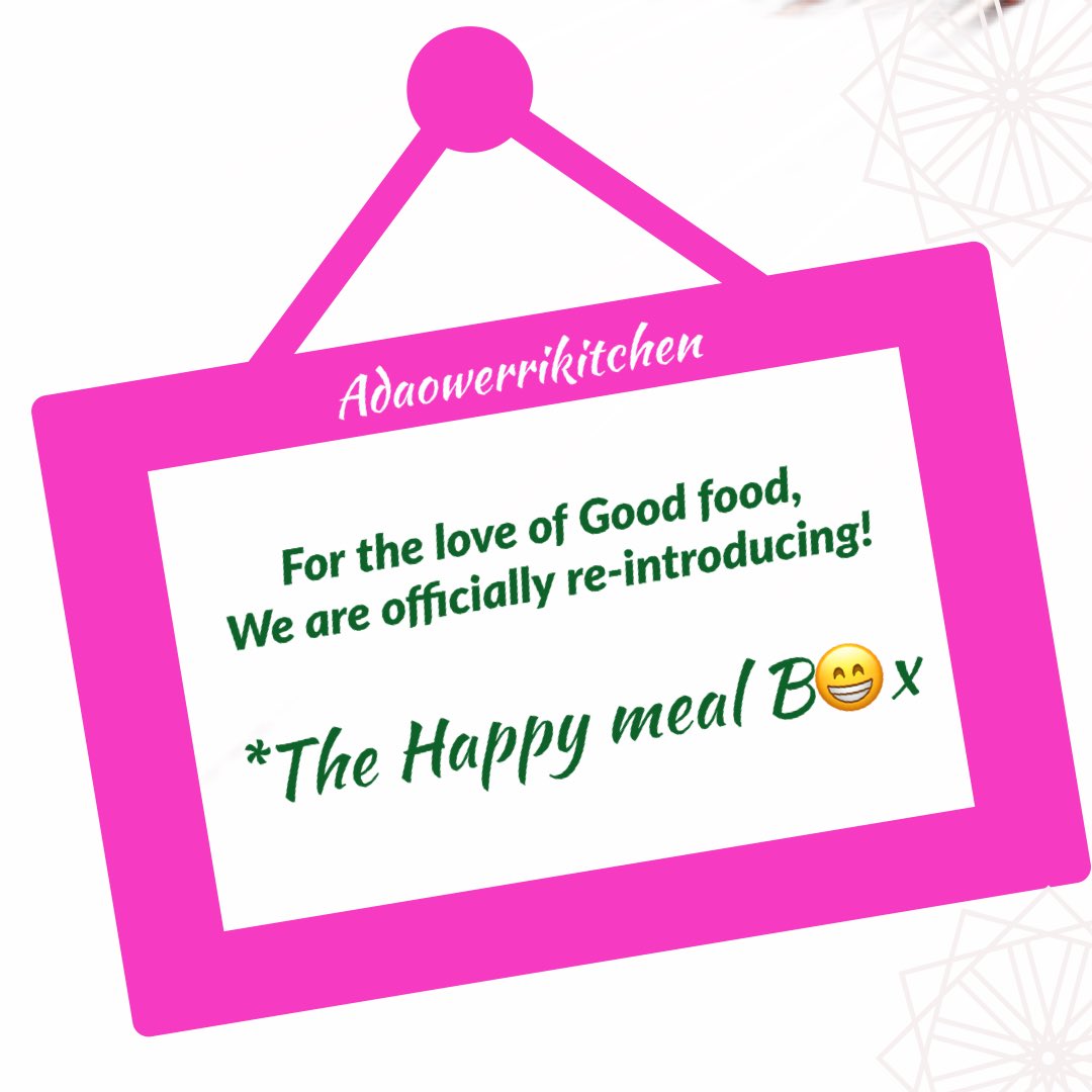 Hello everyone,after a long break from the kitchen,our signature Happy meal box of Goodness &amp; Grills,is back on the menu..#celebrityfoodvendor