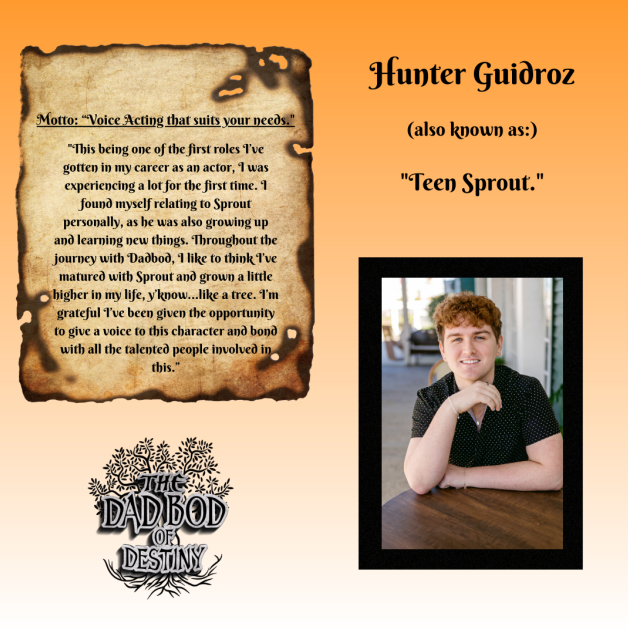 DBodPod's tweet photo. Meet Hunter Guidroz, one of the many talented voice actors on The Dadbod of Destiny Podcast!🎙️ #podcast #voiceactor https://t.co/ht8YtYWaOa
