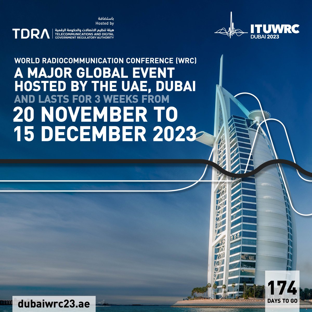 A major Global Event Hosted by the #UAE, #Dubai 

@ITU 
#itu
#tdrauae
#ituwrc

dubaiwrc23.ae