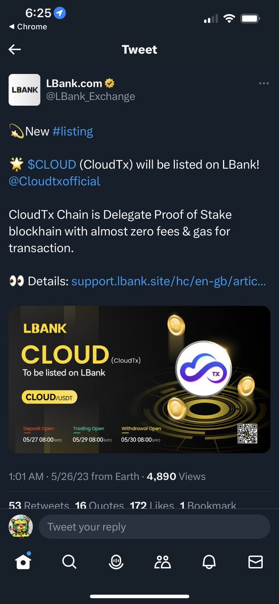 USABraveParty's tweet image. @Cloudtxofficial #Cloud #CloudTX the next 100x layer 1 crypto listing in 4 hours.