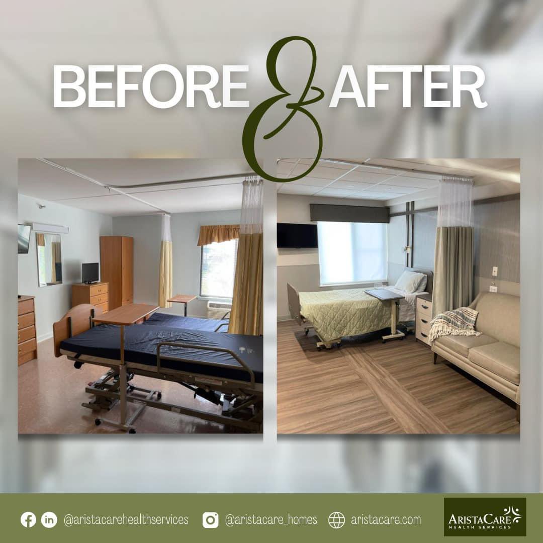 This transformation is unreal! ✨

We are beyond happy with the beautiful results of our renovations at AristaCare at Parkside. Our private, post-hospital rehab rooms provide a luxurious stay while our patients recover. 

#PrivateRooms #Luxury #SubAcuteRehab #AristaCare