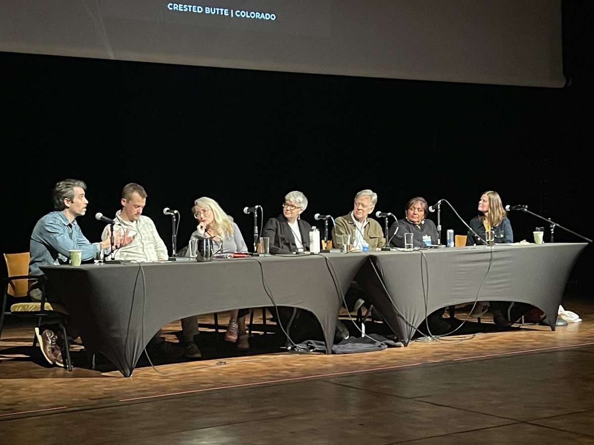 The Mountain Words Literary Festival (@mtnwords) on Twitter photo This enormous panel of panels DID pretty much solve The Future of Land in the West <a href="/MtnWords/">The Mountain Words Literary Festival</a> <a href="/J_Farrell/">Justin Farrell</a> <a href="/npbowlin/">Nick Bowlin</a> @betsygquammen <a href="/megankatenelson/">MKN</a> <a href="/tedconover/">Ted Conover</a> Regina Lopez Whiteskunk, <a href="/gbtking/">Gretchen King</a> This enormous panel of panels DID pretty much solve The Future of Land in the West <a href="/MtnWords/">The Mountain Words Literary Festival</a> <a href="/J_Farrell/">Justin Farrell</a> <a href="/npbowlin/">Nick Bowlin</a> @betsygquammen <a href="/megankatenelson/">MKN</a> <a href="/tedconover/">Ted Conover</a> Regina Lopez Whiteskunk, <a href="/gbtking/">Gretchen King</a>
