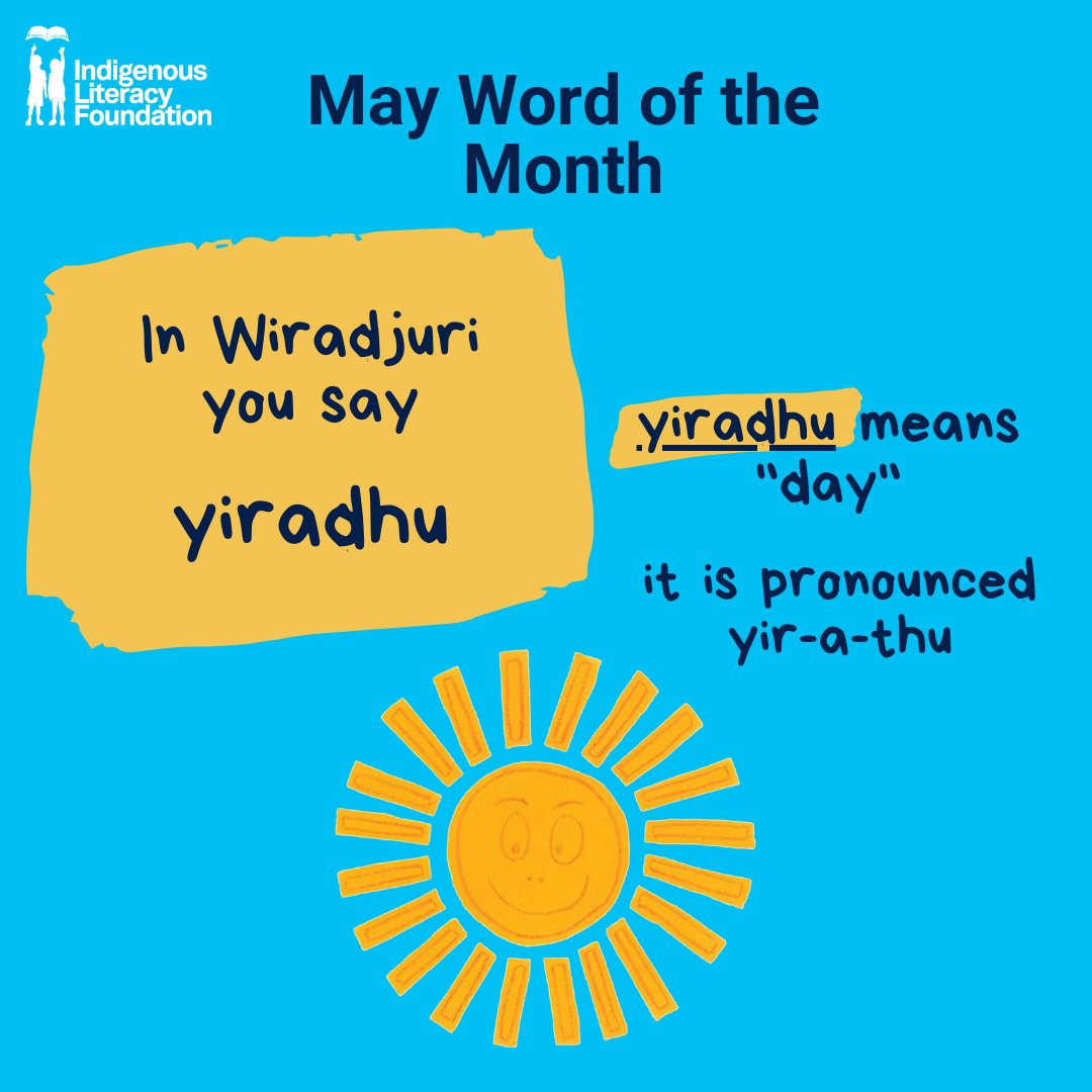 "Yiradhu" means "day" in Wiradjuri! ☀️☁️

Wiradjuri Country is in central New South Wales. Illustration from Colourdywun, published by ILF, 2020.