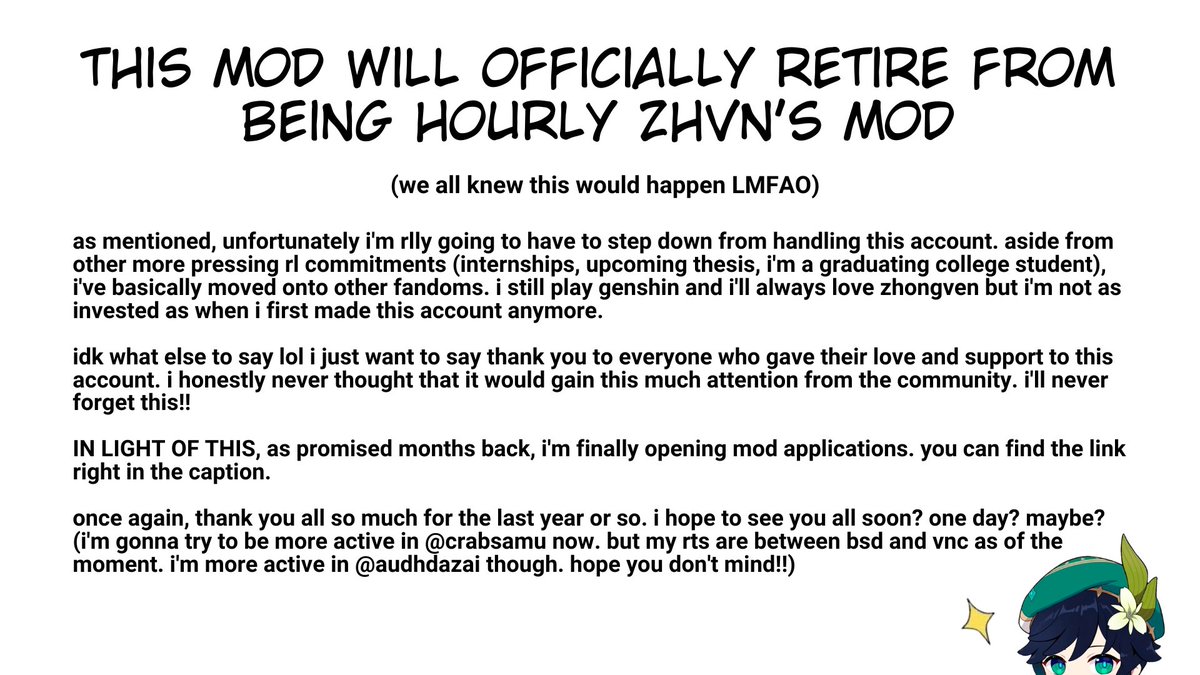 and that's a wrap. 🙇‍♂️

(you can find the mod application form here: forms.gle/FjDvXMEje7NcT1…)