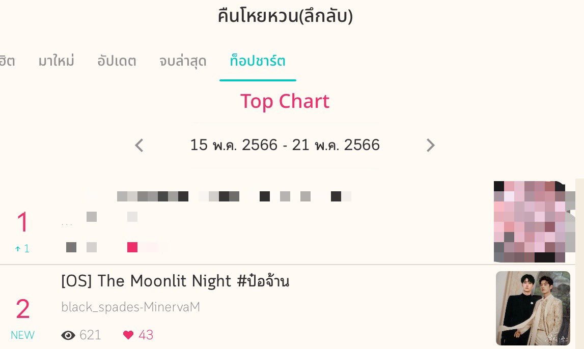 mint_matinee's tweet photo. เรื่องน่าดีใจของ #TheMoonLitNight ขอบคุณทุกคนมากค่ะ 🥹🙏🏻💖 ได้อันดับ 1 หมวดลึกลับทั้งใหม่มาแรงทั้งเรื่องฮิตเลย #ฟิคป๋อจ้าน 

https://t.co/xXHdMERHjP https://t.co/UUHurphxFV