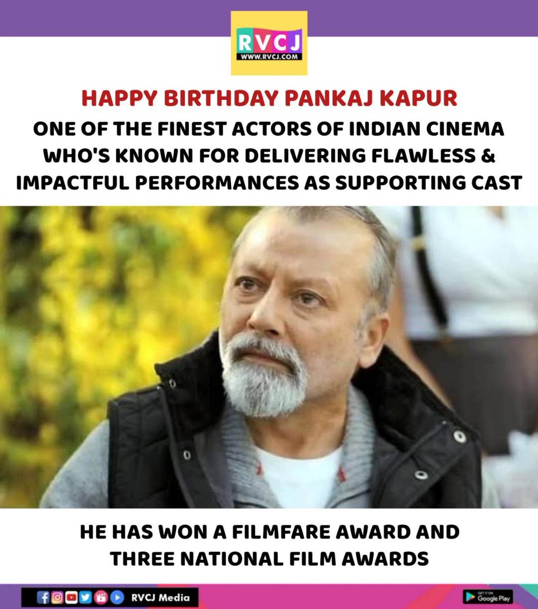 Happy Birthday Pankaj Kapur 

#pankajkapur #rvcjinsta #rvcjmovies