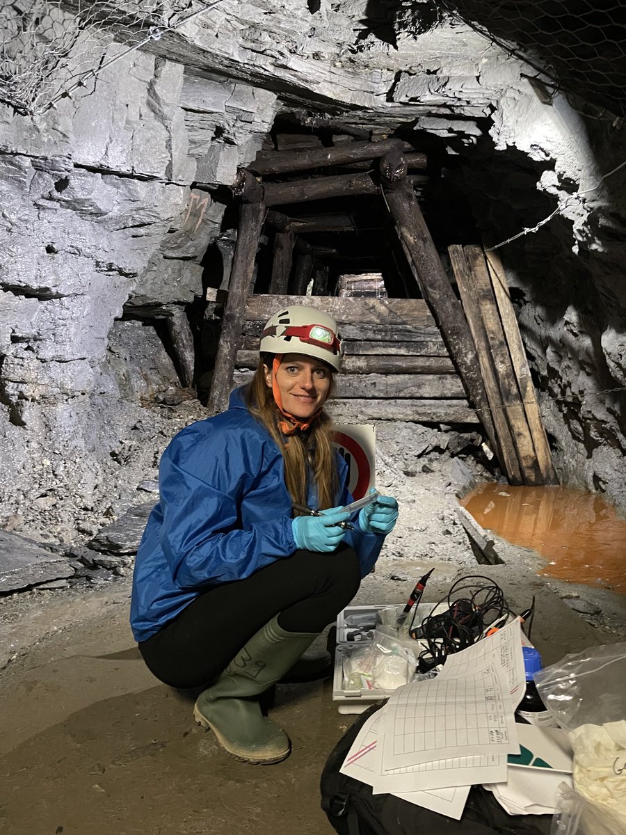 benedictelbm's tweet photo. 1.5 km beneath the Alps mountains sampling deep microbes in mines as analogs of life on rocky (exo)planets for the ⁦Aurora project of the LabEx ⁦@UnivEarthS⁩ with ⁦@IPGP_officiel⁩ and  ⁦@institutpasteur⁩ https://t.co/idowj3oAEM