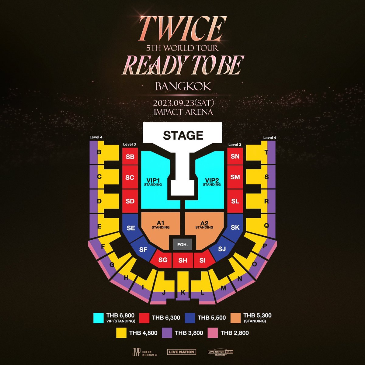 thisisforwtour's tweet photo. VIP and A for ‘READY TO BE’ WORLD TOUR in BANGKOK will be standing zones

#RTBinBangkok #TWICE_5TH_WORLD_TOUR https://t.co/4R40bgSgA3