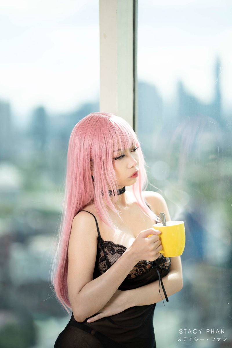 drink coffee not tea ~just in my Calli cosplay but chill sleepwear ver~ . . . #moricalliope #calli #hololive #hololivecosplay #boudoir