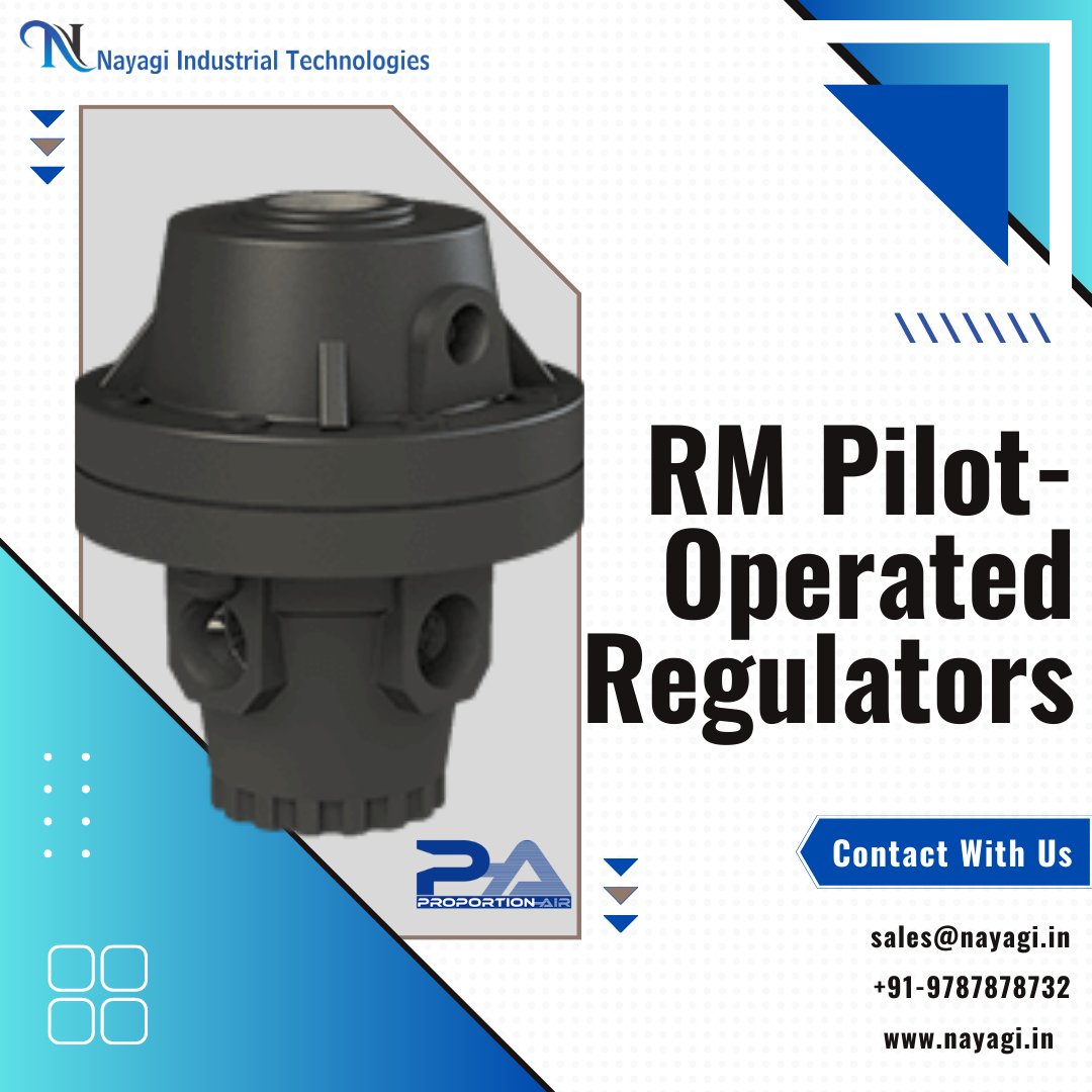 NayagiIndustry's tweet image. The #RMseries is at its best with the most demanding applications.
#RMPilotOperatedRegulators #RM #pressurecontroller #proportionair #pressuretransducer #proportionairpressurecontrolvalves #ElectronicPressureRegulators #NayagiIndustrialTechnologies
