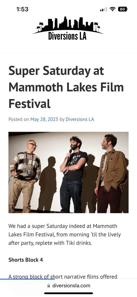 DiversionsLA's tweet photo. Amazing Saturday line up at Mammoth Lakes #mlff2023 
https://t.co/vLWh8wRLdS https://t.co/krCXCgJvzn