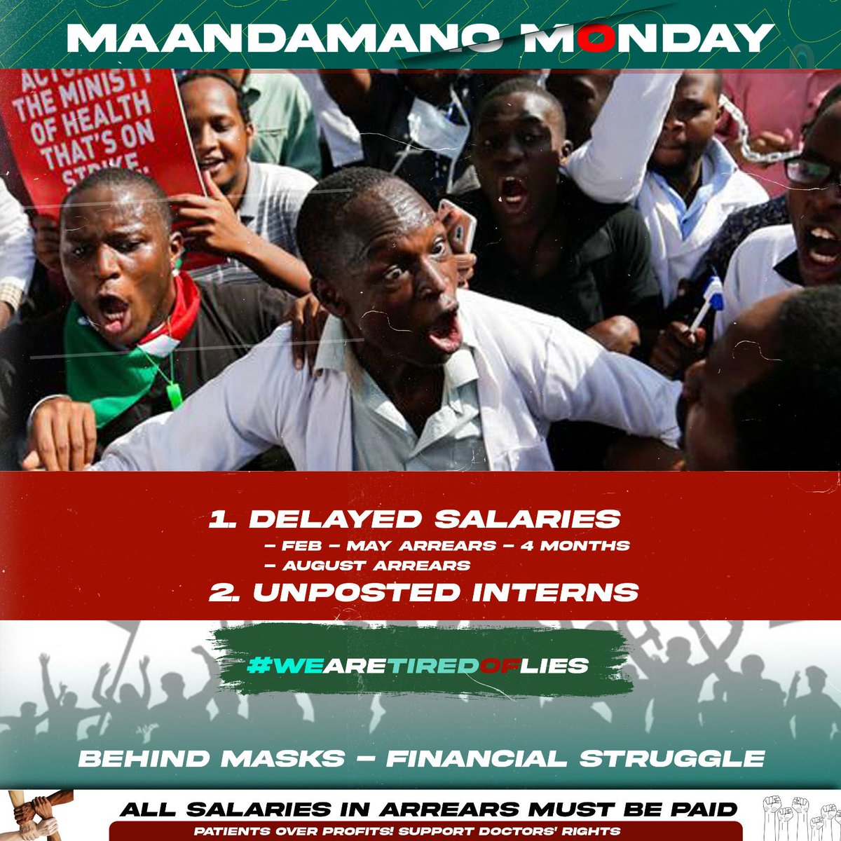 libeyabethwel's tweet photo. Fact Check:

What is oppression?

A medical intern working for 5 months,

6 days a week,

without PAY!

Mambo yamechemka! https://t.co/N31rgtJ1ML