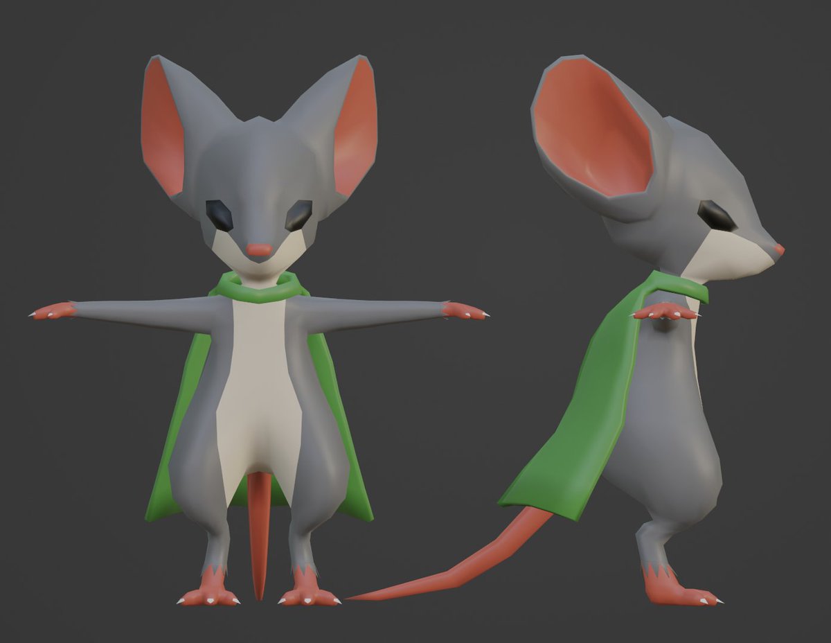 I haven't been active on twitter or blender recently, but I'm going to try to get back into a flow. Here is a little rat I made for an idea I have; I'm going to try learning how to rig &amp; animate and hopefully turn it into something more!
#RobloxDev | #Roblox
