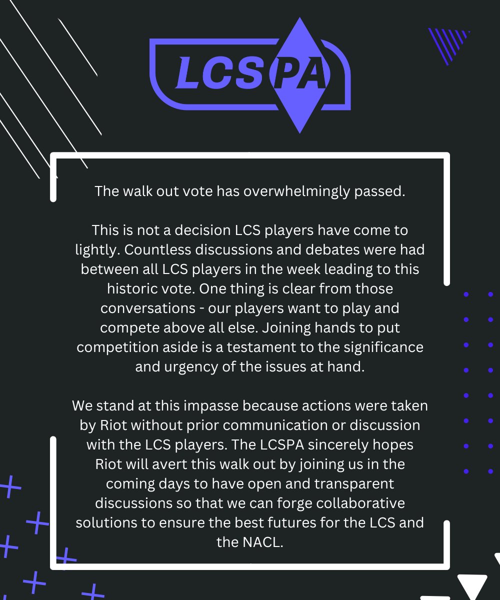 LCS Players Association (@nalcspa) on Twitter photo 