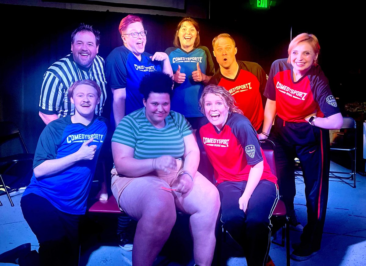 cszboise's tweet photo. Loyal Fans, Kya and Lilla were both there Saturday to help us out in "Here Lies" and "Spelling Bee"!  Thanks to them both!
Now excuse us as we giggle about our favorite Broccoli Podcast, Endless Staircases, Spaghetti Gym Bros, and Remote Control Gophers. https://t.co/BwInpLnElS