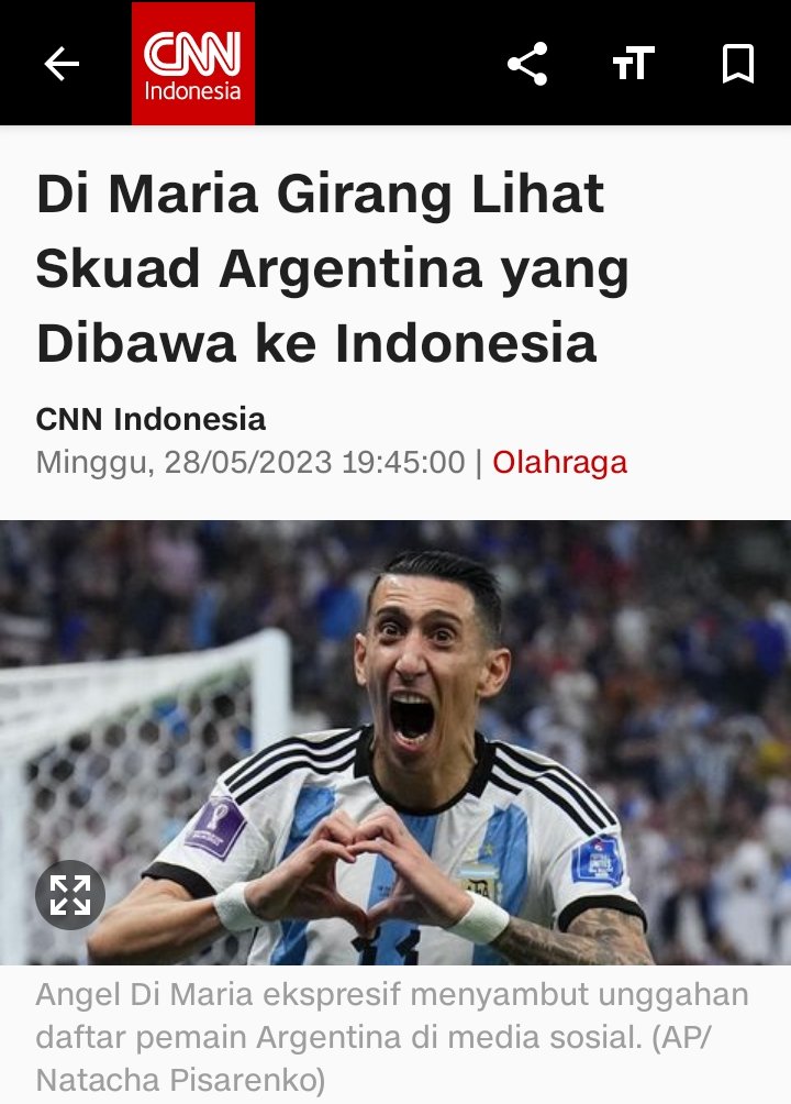 txtdrmedia's tweet photo. Di Maria aja girang, kamu juga girang dong skuad Argentina nanti yang dateng diisi para pemain inti. Tapi inget jangan bawa² flare, bisa gatot nanti. https://t.co/rWMqfB3tRI