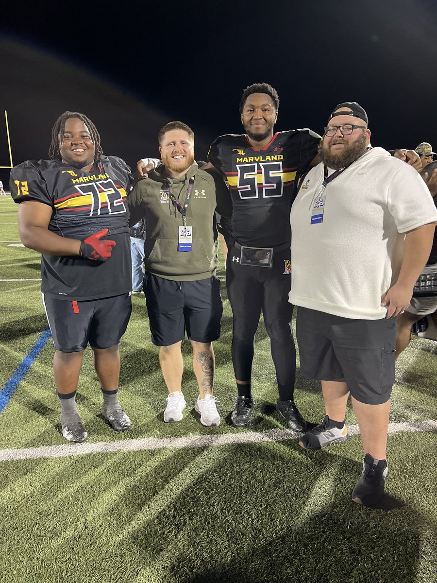 CoachMBounds's tweet image. Honored to have 3 guys I’ve coached play tonight and represent MD with pride #TeamMD #Big33