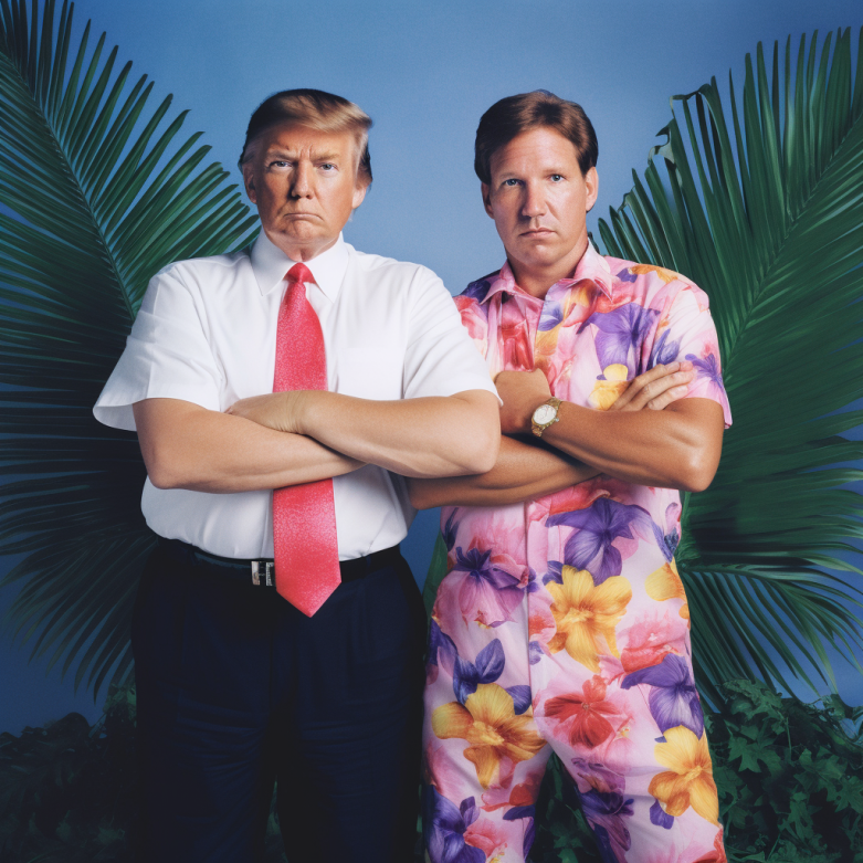 Ah, the spectacle of political feuds, where two fools engage in a battle of words, each desperately trying to outdo the other in a contest of idiocy. Behold, the grand theater of #DonaldTrump and #RonDeSantis, where wit and wisdom take a backseat to bombast and bravado.