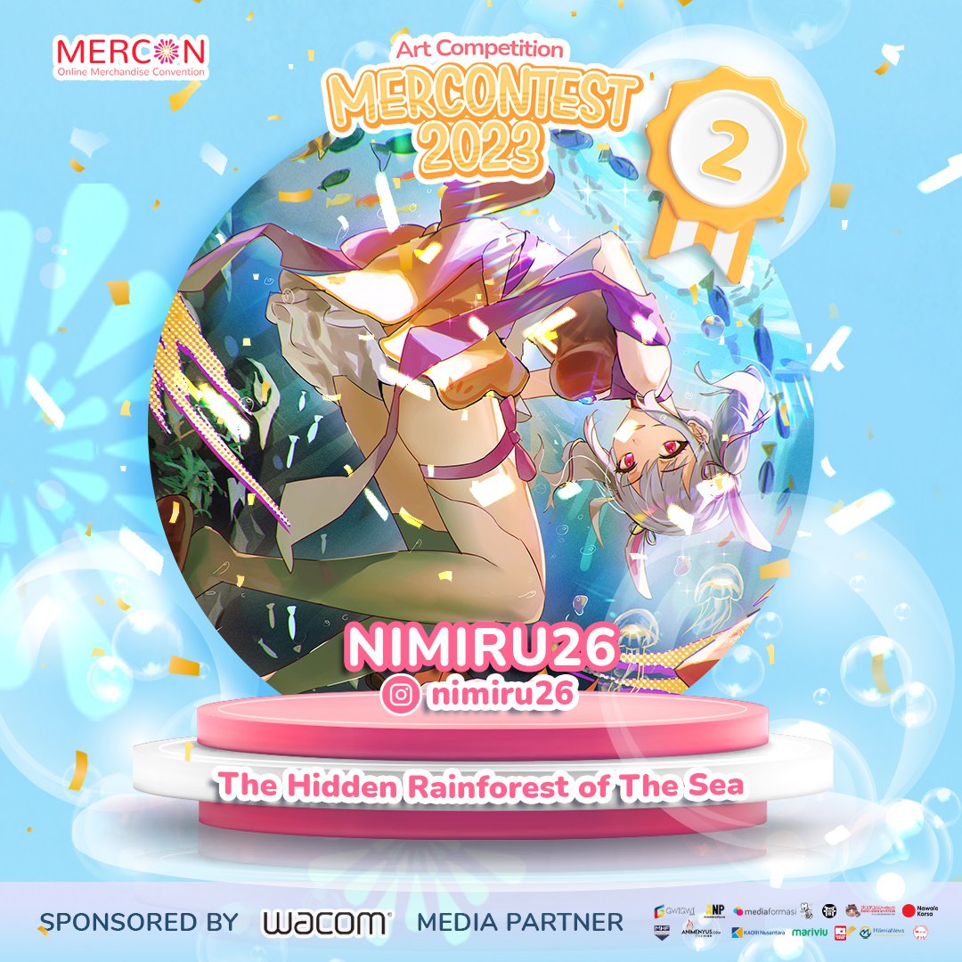 onmercon's tweet photo. 🐳 Mercontest Winners Announcement (1/3)🐳

Sponsored by Wacom Indonesia @DCreativeTablet 

Juara 1 : @nuri1000na 
Judul : Menyelam Bersama Ubur-Ubur

Juara 2 : @NimiruN 
Judul : The Hidden Rainforest of The Sea

Juara 3 : @yaruwashii 
Judul : A Great Find

#onmercontest2023 https://t.co/RYFLoUbQig