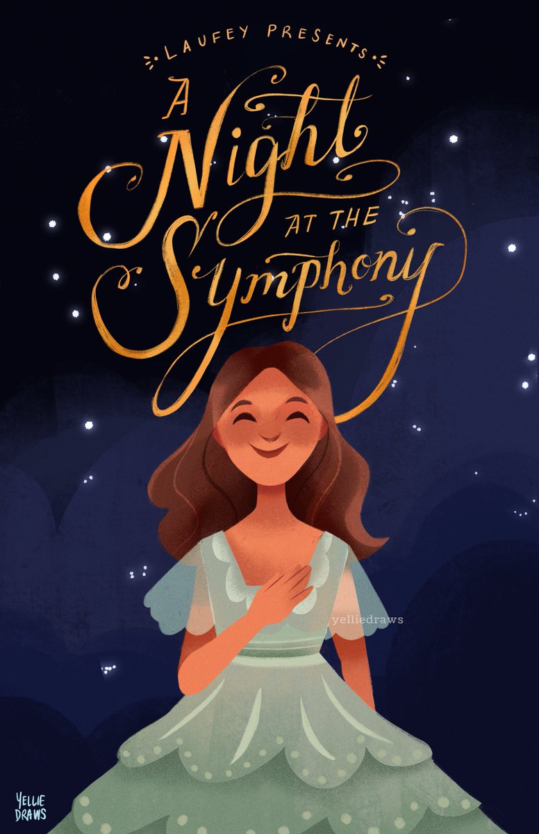i'm seeing <a href="/laufey/">laufey</a> tomorrow and i wanted to make an illustration of A Night At The Symphony because it's my most favorite album of hers! (laufey if you see this, i would love to give you a print 🫶) #LaufeyInManila
